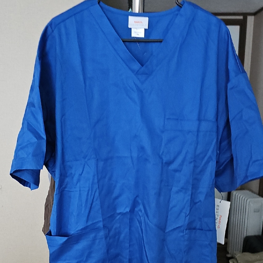 Barco Uniforms Blue V-Neck Medical Scrub Shirt